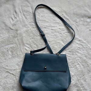 Blue Crossbody Shoulder Bag Minimalist Chic  | Everyday Essential